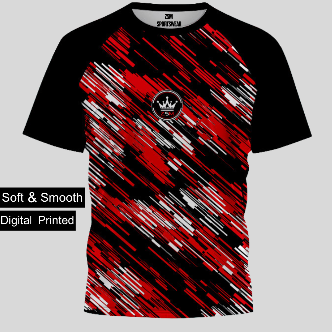 ZSM Sportswear Tees Black and Red